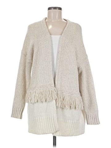 Madewell Colorblock Fringe Cardigan Sweater (view 1)