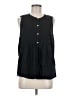 Gap 100% Cotton Black Sleeveless Button-Down Shirt Size M - photo 1