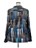 Ethyl 100% Rayon Print Blue Long Sleeve Blouse Size XXL - photo 2