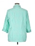 Eddie Bauer Checkered-gingham Green 3/4 Sleeve Blouse Size 2X - photo 2