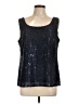 R&M Richards 100% Polyester Black Sleeveless Top Size 16 - photo 1