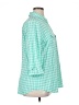 Eddie Bauer Checkered-gingham Green 3/4 Sleeve Blouse Size 2X - photo 4