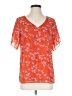 CAbi 100% Polyester Orange Short Sleeve Blouse Size S - photo 1