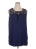 Claudia Richard Blue Sleeveless Blouse Size 2X - photo 1