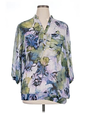 Susan Graver 3/4 Sleeve Blouse (view 1)