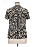 Anne Klein Animal Print Black Short Sleeve Blouse Size XL - photo 2