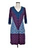DM Donna Morgan Print Blue Casual Dress Size 8 - photo 1