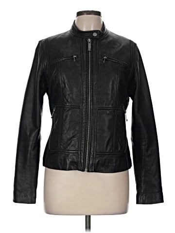 MICHAEL Michael Kors Leather Jacket (view 1)