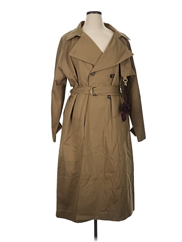 Silk Laundry Trenchcoat In Brown