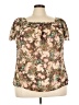 DressBarn Brown Short Sleeve Blouse Size 2X - photo 1