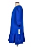 DKNY 100% Polyester Solid Blue Casual Dress Size 10 - photo 5