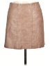 She + Sky Solid Tan Faux Leather Skirt Size L - photo 1