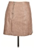 She + Sky Solid Tan Faux Leather Skirt Size L - photo 2