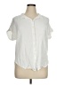 Alexander Jordan 100% Rayon Ivory Short Sleeve Blouse Size XL - photo 1