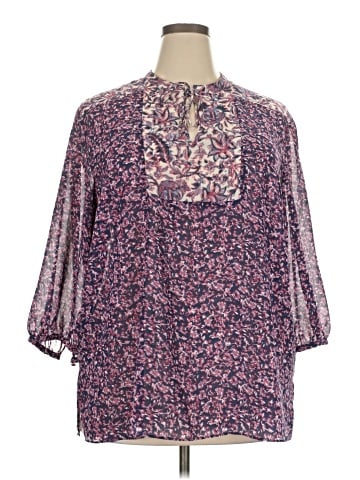Chaps 3/4 Sleeve Blouse (view 1)