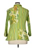 Milano 100% Polyester Paisley Green 3/4 Sleeve Blouse Size XL - photo 2
