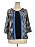 New Directions Black 3/4 Sleeve Blouse Size 2X - photo 1