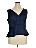 Ann Taylor LOFT Blue Sleeveless Blouse Size 14 - photo 1