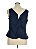Ann Taylor LOFT Blue Sleeveless Blouse Size 14 - photo 2