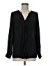 INC International Concepts 100% Polyester Black Long Sleeve Blouse Size 6 - photo 1
