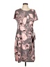 Robbie Bee Print Gray Casual Dress Size L - photo 1