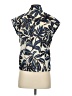 MNG 100% Cotton Blue Sleeveless Blouse Size 2 - photo 2