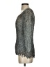 Lucca Couture 100% Silk Silver Gray 3/4 Sleeve Top Size S - photo 5