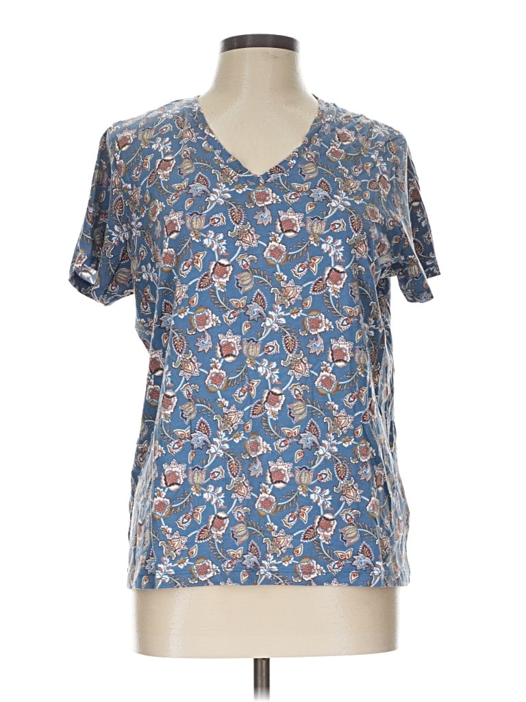 Click to view more detailed imagery on our partner's website Pre-owned Lands' End Short Sleeve T-shirt In Blue