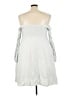 Torrid 100% Polyester White Casual Dress Size 3X Plus (3) - photo 2