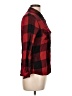 Maison Jules 100% Rayon Plaid Red Long Sleeve Button-Down Shirt Size L - photo 4
