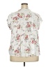 Buffalo by David Bitton 100% Viscose Floral White Short Sleeve Blouse Size XXL - photo 2