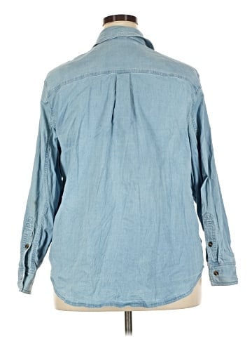 Universal Standard Long Sleeve Button-Down Shirt (view 2)