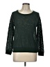Forever 21 100% Polyester Metallic Green Pullover Sweater Size L (estimated) - photo 1