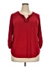 Perseption Red 3/4 Sleeve Blouse Size 2X - photo 1