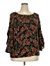 Fever 100% Rayon Black 3/4 Sleeve Blouse Size 2X - photo 1