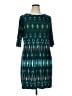 Studio One Argyle Teal Casual Dress Size XL - photo 1