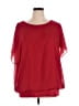 VIISHOW Red Short Sleeve Blouse Size 3X - photo 2
