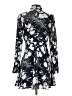 Wilfred 100% Polyester Print Black Cocktail Dress Size 2 - photo 2