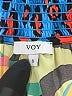 VOY 100% Polyester Color Block Blue Short Sleeve Blouse Size S - photo 6
