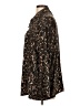 Maggie Barnes Animal Print Brown Long Sleeve Button-Down Shirt Size L - photo 5