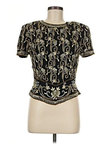 Papell Boutique Evening Short Sleeve Top (view 1)