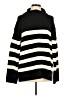 Nine West Stripes Black Turtleneck Sweater Size L - photo 1