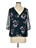 Cupcakes & Cashmere 100% Polyester Teal 3/4 Sleeve Blouse Size XS - photo 1