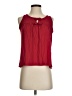 Little Yellow Button Red Sleeveless Blouse Size XS - photo 1