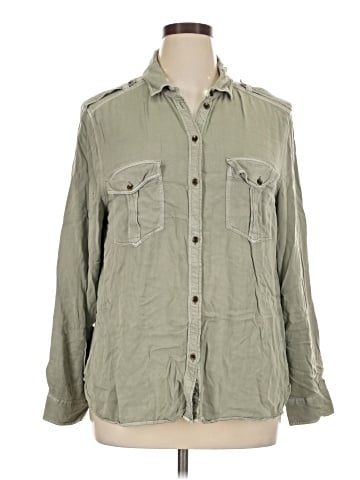 American Eagle Outfitters Long Sleeve Button-Down Shirt (view 1)