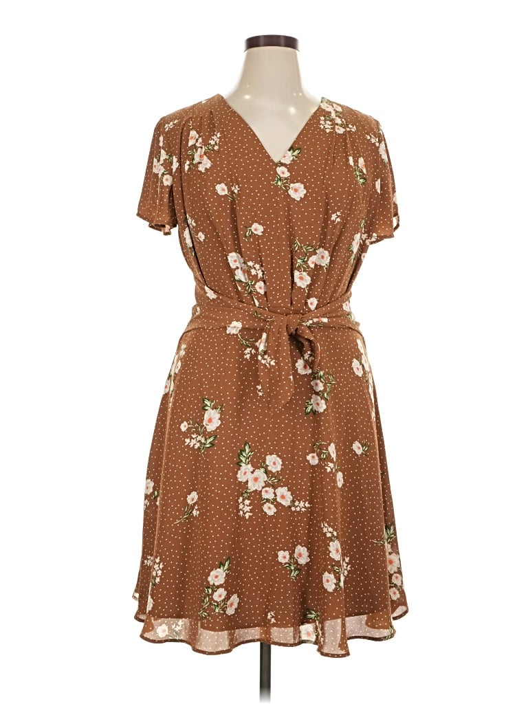 Pre-owned Ann Taylor Factory Casual Dress In Brown