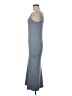 Flat White Solid Gray Casual Dress Size M - photo 5