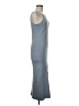 Flat White Solid Gray Casual Dress Size M - photo 4