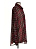 Glamorous 100% Polyester Plaid Burgundy Long Sleeve Blouse Size S - photo 4