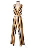 Almost Famous Stripes Yellow Jumpsuit Size M - photo 1